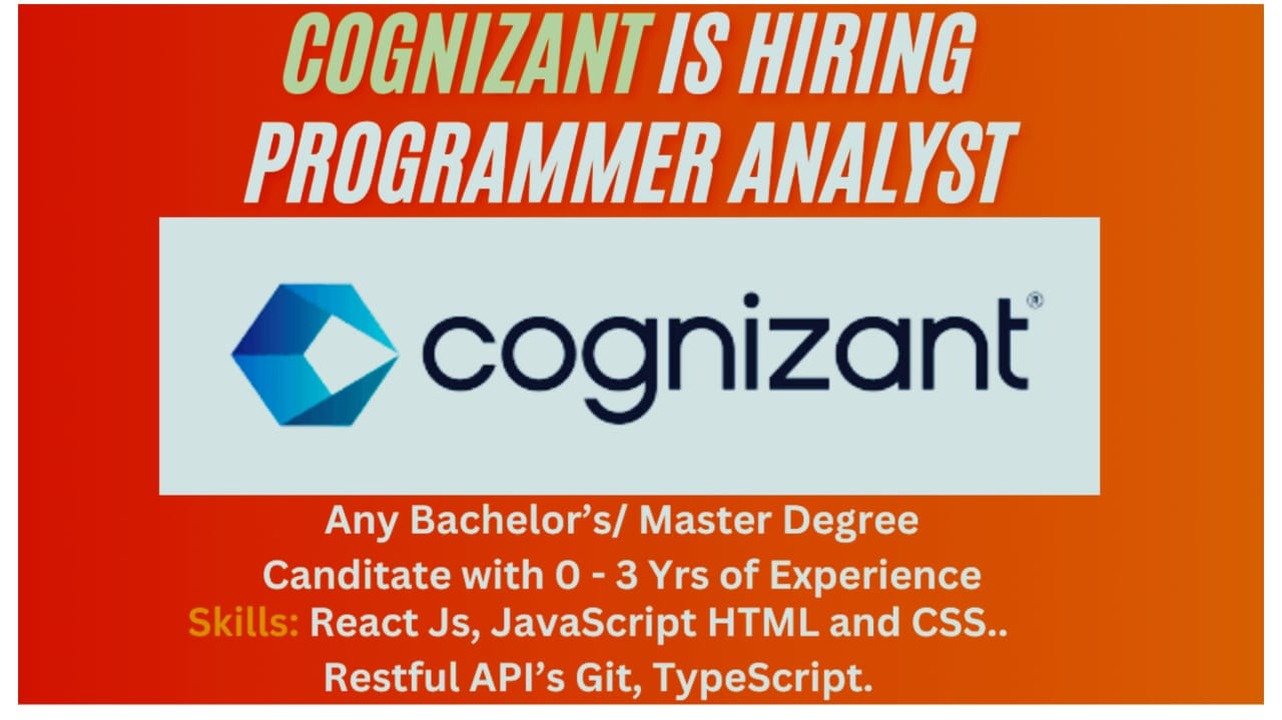 Cognizant is Hiring 2024